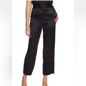 1.STATE black Floral Jacquard Wide Leg Pants